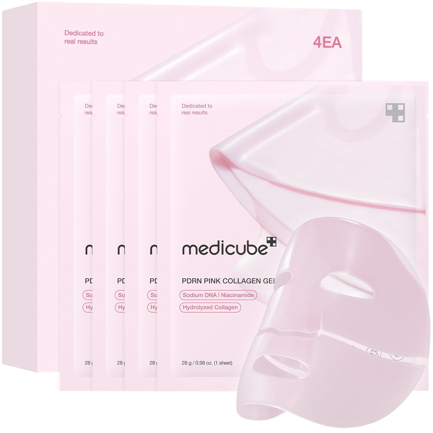 medicube Salmon DNA PDRN pink collagen jelly gel mask | overnight face mask for glass glow skin- elasticity, hydrating, firming and moisturizing | korean