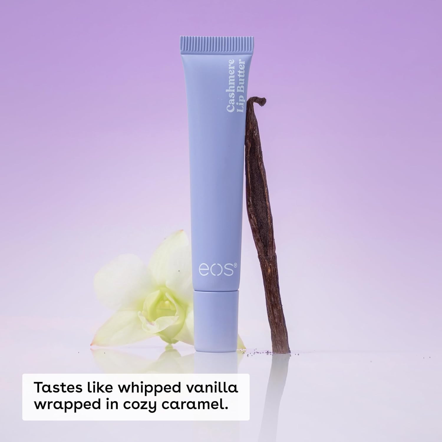 eos Cashmere Lip Butter - Vanilla Cashmere, Plumping Peptides, Smoothing, eos Lip Butter, Shea Butter, Lip Mask, Lip Moisturizer, Soft Lips, 0.35 fl oz