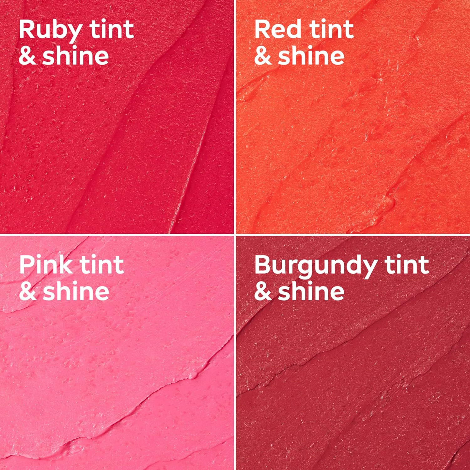 NIVEA Lip Care, Fruity Tinted Lip Balm Variety Pack, Holiday Lip Balm Gifts for Her, With Cherry, Strawberry, Blackberry and Watermelon Flavors, 0.17 Oz Stick, Pack of 4